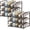 Brown, variant on BTY KA Stackable, 72 Can Capacity 3-Tiers Kitchen Pantry Can Dispenser and Organizer Storage Organizer Rack, Brown, 2 Count, 2 Pack