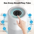 thumbnail image 3 of HYCHIKA HEPA Air Purifier for Bedroom up to 376 sq.ft, True H13 Filter, 20dB Sleep Mode，Aromatherapy， 3 Speeds, Timer (2/4/8h), 3 of 12