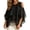 Black, variant on JIAYUE Women's T Shirt Crew Neck Off-shoulder Layered Ruffle Chiffon Tees Flowy Short Sleeve Sheer Casual Tops Spring Summer Loose Fit Shirts For Party Daily Vacation