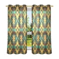 thumbnail image 6 of Yayeee Window Curtains Light Filtering 63"x42" Grommet Panel Pair Home Living Room Decor, Geometric Patterns, 6 of 7