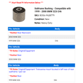 thumbnail image 2 of Subframe Bushing - Compatible with 1999 - 2000 BMW 323i E46, 2 of 2