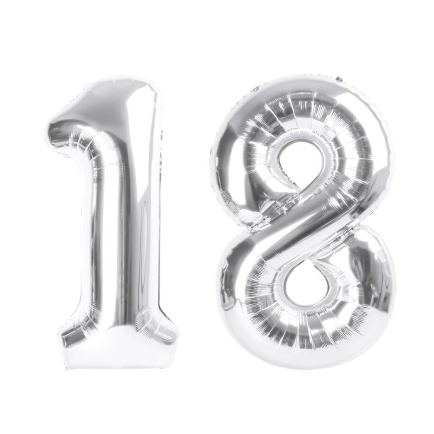 Globos Número Plateado Enyeopd de 40 Pulgadas para Decoración de Fiesta