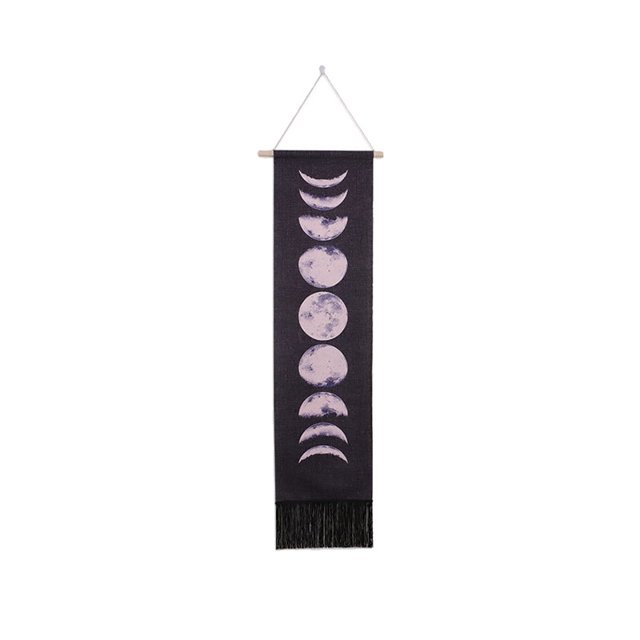 Tapiz De Fases Lunares, Tapices Para Colgar En La Pared, Nueve Fases De Crecimiento Completo, Ciclo Lunar, Decoración Moderna Para El Hogar Inevent HA024636-01