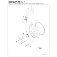 thumbnail image 6 of Kingston Brass KB3631AXTLT Single-Handle Pressure Balanced Shower Faucet, Trim Only, Polished Chrome, 6 of 7