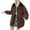 Coffee, variant on Breezora Womens Medium Length Puffer Jacket Winter Thickened Cotton Blend Coat With High End Texture L Size Black
