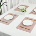 thumbnail image 7 of Unique Bargains Placemats Set of 6 Polyvinyl Chloride for Kitchen Pink 18*12in, 7 of 7