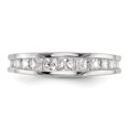 thumbnail image 4 of Solid 14k White Gold Diamond Wedding Band Ring Size 8 (1.15 cttw.), 4 of 8