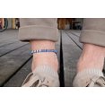 thumbnail image 2 of (Azul-blanco)Pulsera tobillera para hombre y mujer - boho hippie - complementos de playa y festival - hecha a mano - 100% algodón ecológico, impermeable y ajustable, 2 of 5