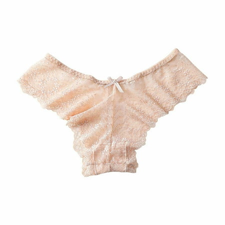 Lmnyox Lace Thongs for Women Breathable Fashion Bikini Panties Low Waist High Cut Hipster Underwear Seamless Panty