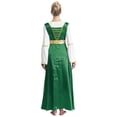 thumbnail image 2 of renvena Robe de Danse pour Femmes Croix Dorée avec Costume de Prière Tenue de Danse Vert&Blanc TG, 2 of 7
