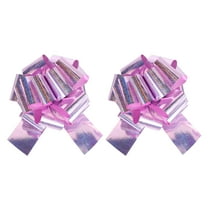 12 Inch Giant Large Pull Bow 2 Pcs Big Glitter Metallic Car Bows Ribbon for Wedding Presents Gift Wrapping Christmas, Rose Gold