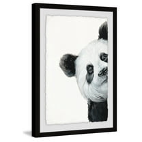 Peekaboo Panda Framed Painting Print