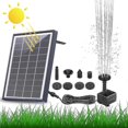 thumbnail image 1 of 6w Solar Springbrunnen Eingebaute1500 Mah Batterie Actualizado Solar Teichpumpe Wasserpumpe Solar Schwimmender Fontne Pumpe Mit 6 Fontnenstile Fr Garten,, 1 of 5
