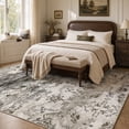 thumbnail image 4 of VUNATE 8'x10' Area Rugs for Living Room Machine Washable Rugs Abstract Vintage Distressed Indoor Rug Carpet Soft Lightweight Large Area Rug for Bedroom Dining Room Kitchen Foldable Nonslip Rug Taupe, 4 of 8