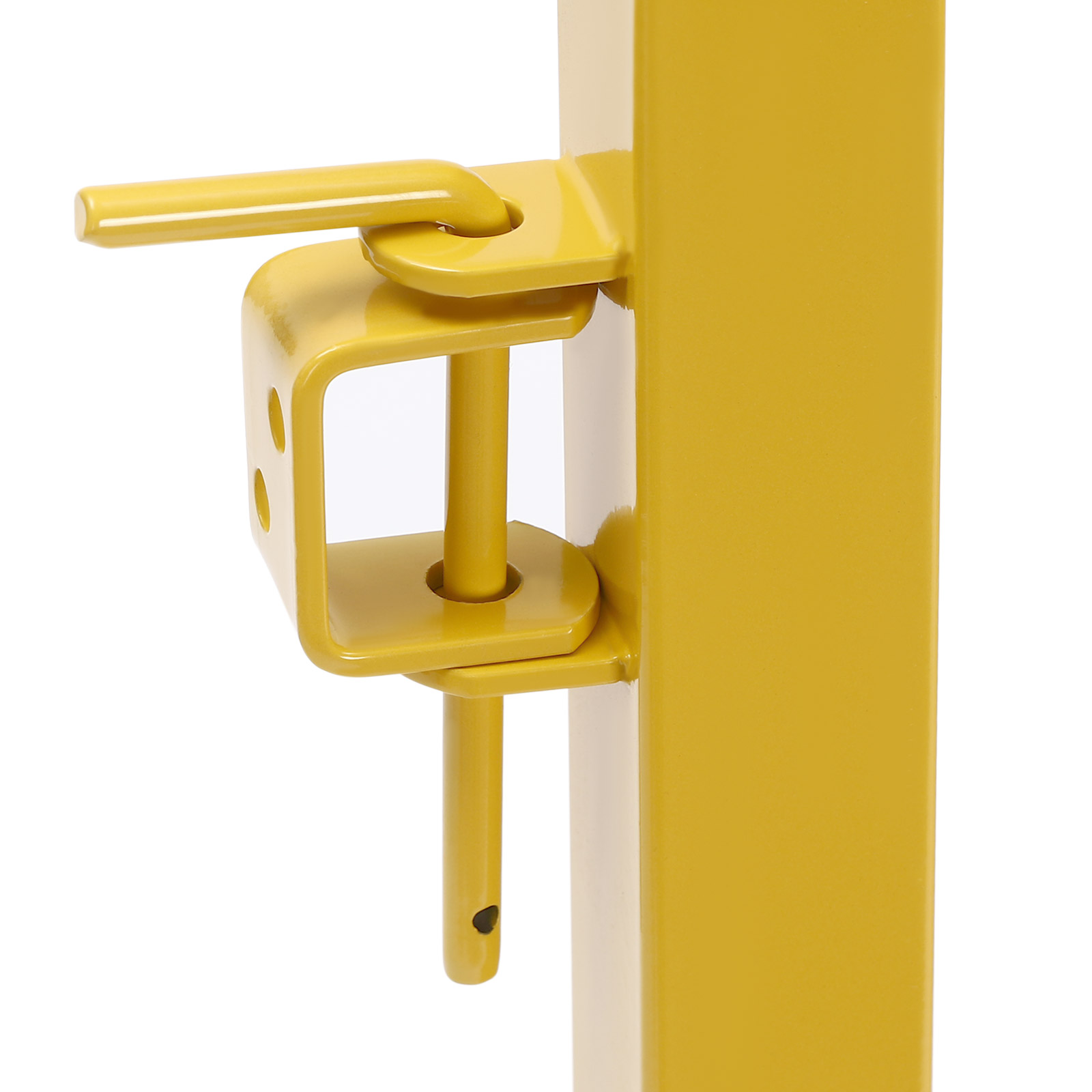Mobile Barricade Gate with Casters, Aluminium Portable Expansion Flexible Fence Barricade Safety Barrier 16.4*4.4ft Yellow