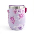 thumbnail image 2 of Hi Peach Layne, Mother's Day Gift Set, Purple Floral Wine Tumbler with Nail File, 2 of 10