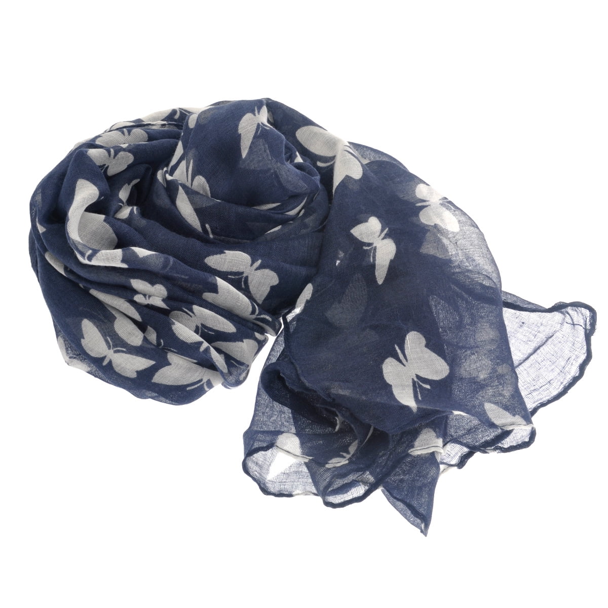 Blue butterfly scarf