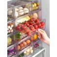 thumbnail image 3 of 1pc Large Capacity Drawer Style Storage Box, Refrigerator Vegetable And Fruit Classification Separation Anti-odor Storage Box, Multi-use Bathroom Desk, 3 of 5
