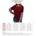 thumbnail image 5 of Sudadera de mujer de manga larga con estampado de leopardo y cuello redondo para el hogar al aire libre rojo M, 5 of 5