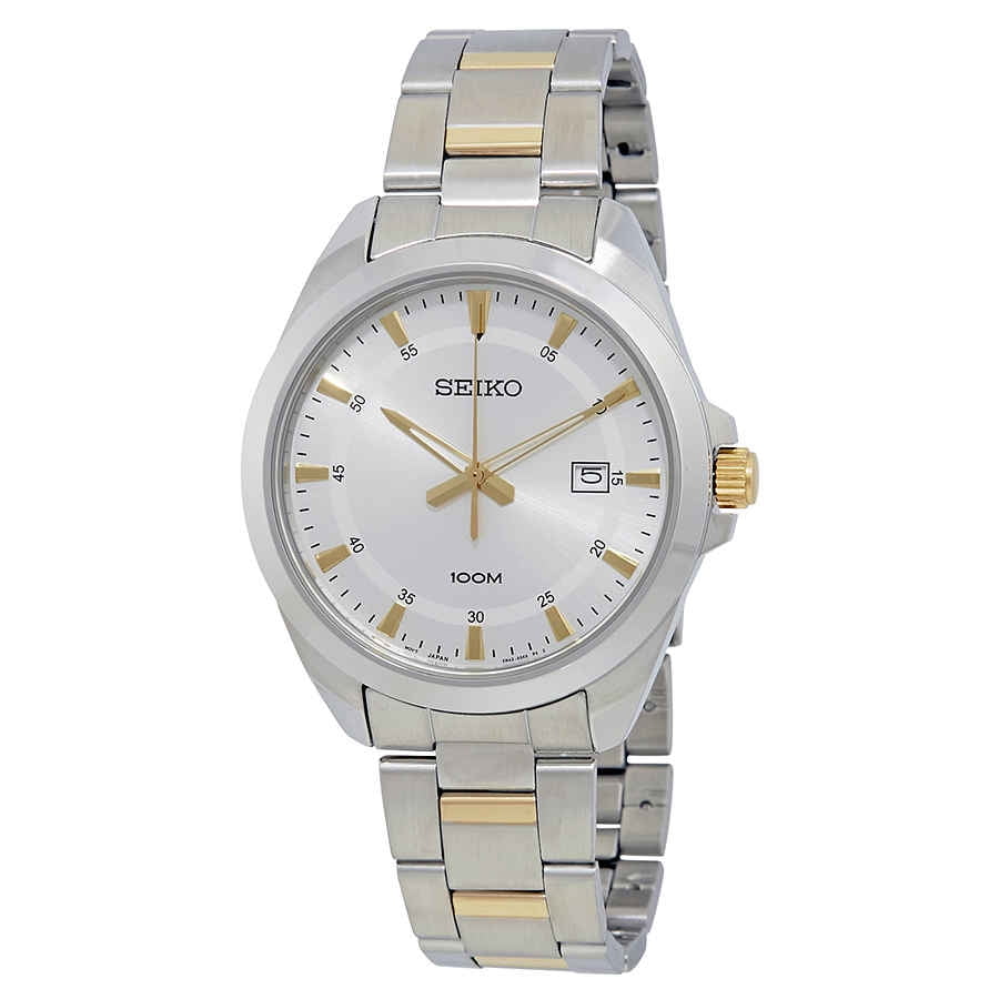 seiko men's silvertone