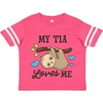 thumbnail image 3 of Inktastic My Tia Loves Me with Sloth and Hearts Boys or Girls Toddler T-Shirt, 3 of 5