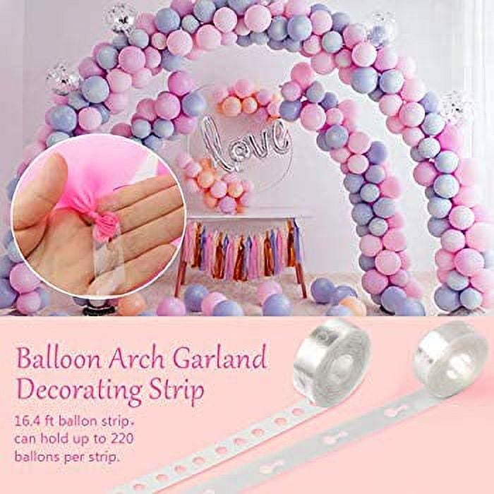 Balloon Glue Decorating Strip Kit for Arch Garland 5m One-Hole Balloon  Decorating Strip, 5m Double-Hole Balloon Decorating Strip，200Pcs Dot Glues  for