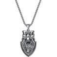 thumbnail image 1 of Men's Stainless Steel Wolf Necklace Vintage Gothic Viking Tribal Wolf Pendant Necklace Punk Style Domineering Fierce Amulet, 1 of 4