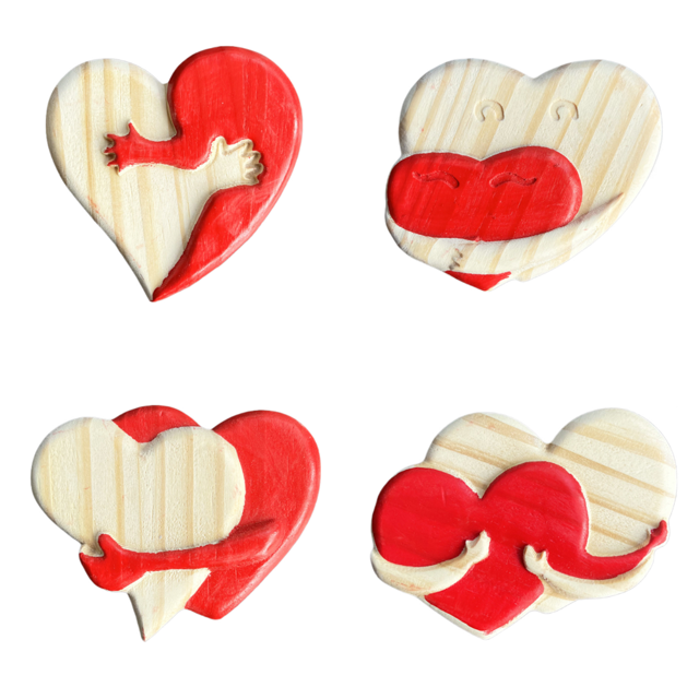 Decoración de corazón de madera Exquisitos regalos compactos únicos para el Día de la Madre (A)