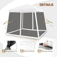thumbnail image 7 of EAGLE PEAK 10x10ft Slant Leg Easy Setup Pop Up Canopy Tent with Mosquito Netting 64 sqft of Shade, White, 7 of 7