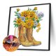 thumbnail image 5 of Pintura de diamante 5D DIY Taladro en forma especial parcial Botas vintage Decoración para el hogar, 5 of 9