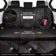thumbnail image 4 of HQBQBUG Full Set Car Seat Covers Fit for Volkswagen Tiguan 2009-2025 Faux Leather Seat Cover 2 Rows 5 Seats Waterproof Seat Cushion Protector Black,Full Set(5 Seat), 4 of 6