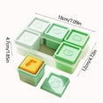 thumbnail image 3 of Silicone 6 Compartments Food Box, Freezer Snack Box With Lid, Ice Compartment Mould, Food Grade, Leakproof, Microwave Safe, Multi-functional for Baby Food Ice Cubes, 3 of 6