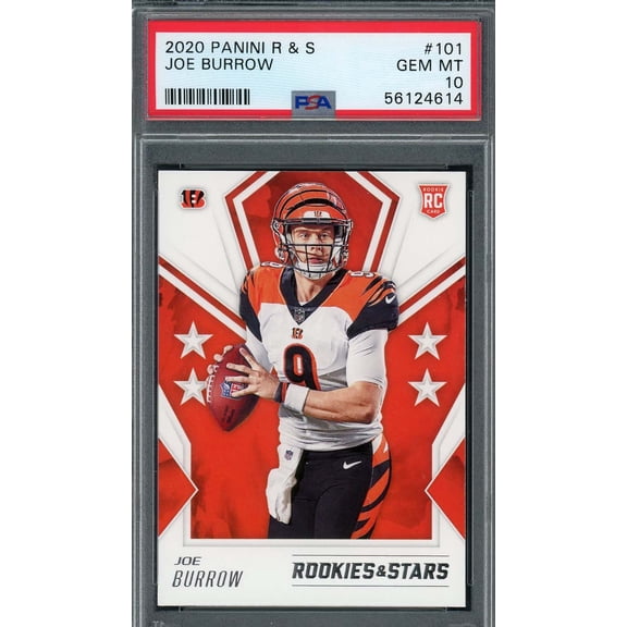 Joe Burrow 2020 Panini Rookies & Stars Football Card #101 Graded PSA 10