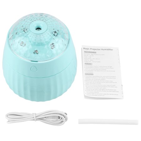 

Colorful Projection Mini Air Humidifier with USB Port for Home and Office (Blue)