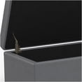 thumbnail image 2 of Extra Large Storage Ottoman Bench, Dark Gray Faux Leather Upholstered Foot Rest Stool with Hidden Storage Compartment for Living Room, 2 of 5