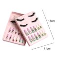 thumbnail image 2 of Uñas postizas navideñas de ataúd para mujer, 24 unidades, con pestañas postizas., 2 of 5