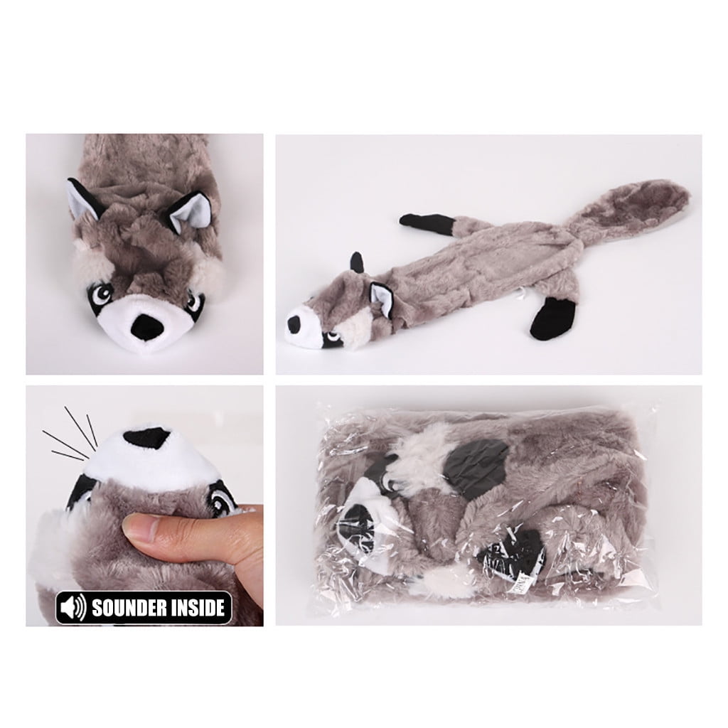 5 Pack Durable Squeaky Animal Chew Toys for Dogs Interactive Stuffing Free Pet