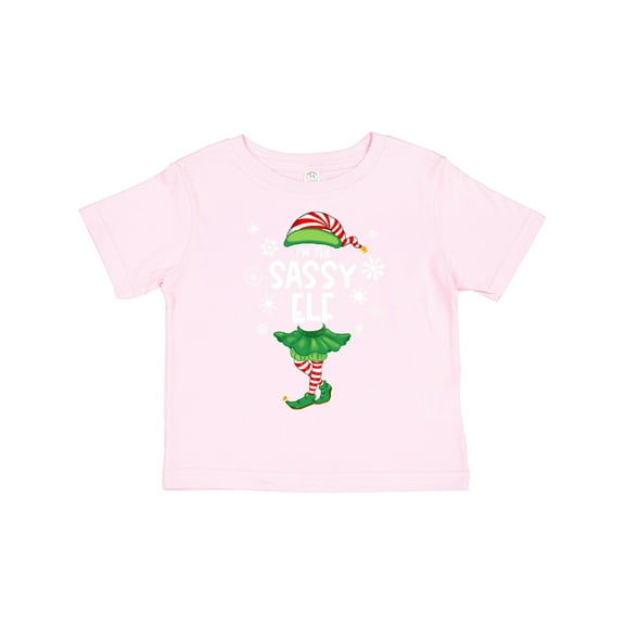 Inktastic Funny Christmas I'm the Sassy Elf with Shoes and Hat Boys or Girls Toddler T-Shirt