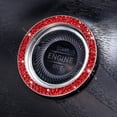 thumbnail image 4 of Red Button Start Button Shiny Ring Car Engine Start Stop Button Sticker Badge, Shiny Red Rhinestone Car Accessories Decor Ladies Girls 2 Pieces, Red, 4 of 5