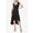 BLACK, variant on Adrianna Papell Bertha Neck Cap Sleeve Fit Flare Solid High Low Hem Crepe Dress-BLACK / 6