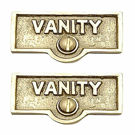 2 Switch Plate Tags VANITY Name Signs Labels Lacquered