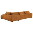 thumbnail image 4 of Coaster Camacho Fabric Upholstered Sectional Sofa with Ottoman Set Orange, 4 of 9