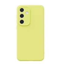 Designed for Samsung Galaxy S25 Case, Shockproof Liquid Silicone Protective Phone Case with Soft Anti-Scratch Microfiber Lining Slim Phone Cover Case for Samsung Galaxy S25, Pearyellow
