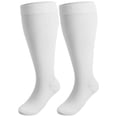 thumbnail image 2 of Spencer 2 Pairs Wide Calf Compression Socks for Women Men Plus Size 15-20mmHg Knee High Support Stockings, 3XL-4XL, 2 of 11