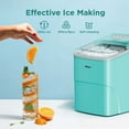 thumbnail image 6 of Silonn Ice Makers Countertop, 9 Cubes Ready in 6 Mins, 26lbs in 24Hrs, Self-Cleaning Ice Machine with Ice Scoop and Basket, 2 Sizes of Bullet Ice for Home Kitchen Office Bar Party, Green, 6 of 7