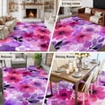 thumbnail image 5 of Area Rug for Living Room, Spring Floral Non-Slip Indoor Large Carpet for Bedroom/Dining Room, Watercolor Flowers Leaves Vintage Washable Low-Profile Rectangle Floor Runner Rugs - 5 x 8 Ft, 5 of 7