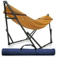 thumbnail image 1 of Tranquillo Hamac Double Universel 116 Pouces avec Support et Sac Ajustables, Jaune, 1 of 12