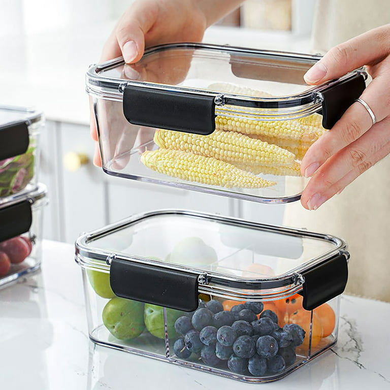 Vegetable Steamer Bags Microwave Large Food Preservation Trays with Lids  Kids Kitchen Organization And Storage The Box Can Be Divided Into Storage
