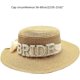 thumbnail image 2 of Sombrero de paja para mujer, transpirable, para boda, fiesta, con letras, perlas, capó, despedida de soltera, 2 of 4