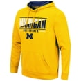 thumbnail image 2 of Men's Colosseum Maize Michigan Wolverines Slash Stack 2.0 Pullover Hoodie, 2 of 3